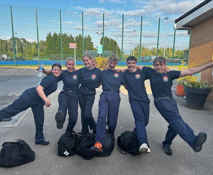 Fire Cadets having fun at the Games