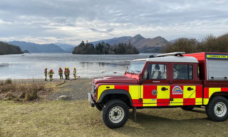 CFRS vehicle in front of water