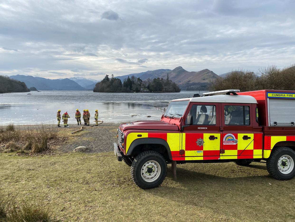 CFRS vehicle in front of water