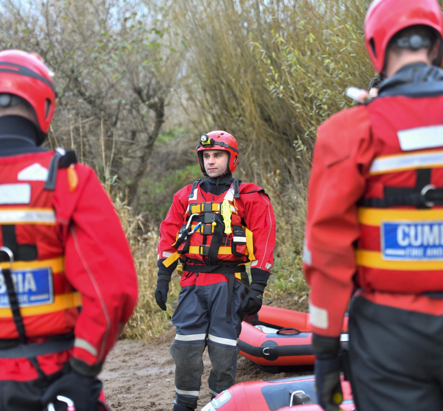 Firefighters in SRT kit