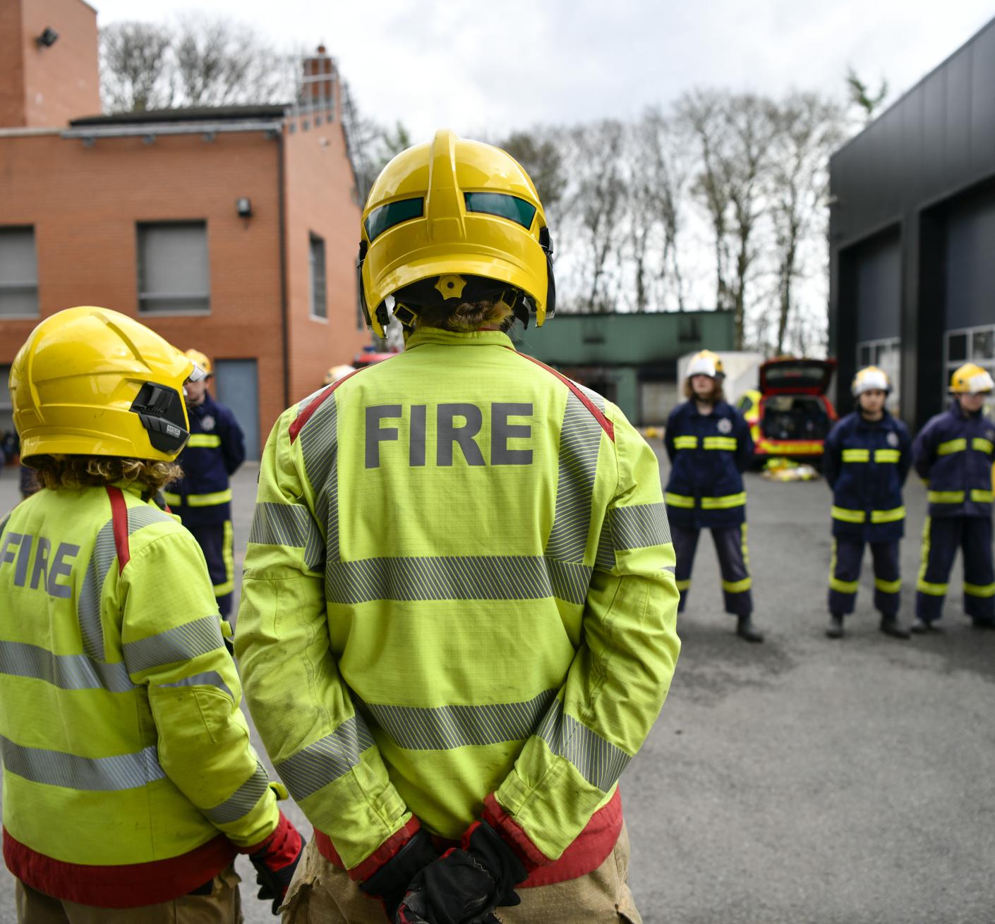 Young firefighters training course