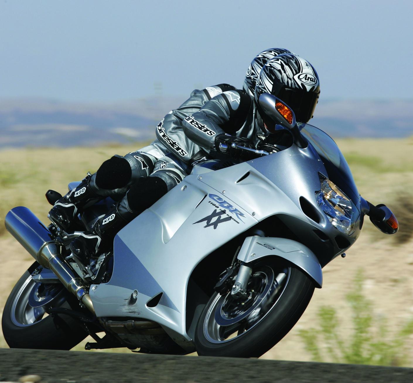 A motorcyclist on the road