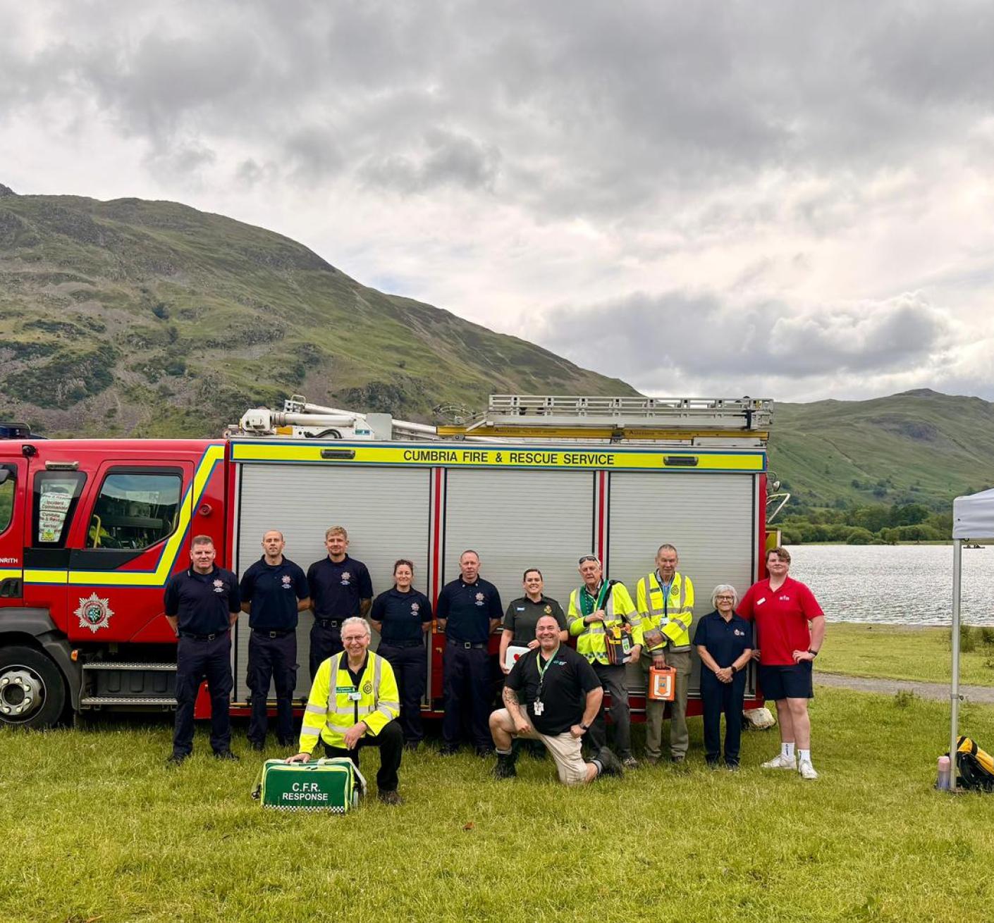 Partners at a water safety themed community engagement event