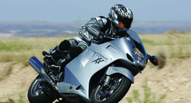 A motorcyclist on the road